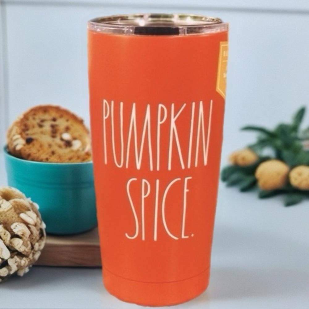 Rae Dunn Pumpkin Spice Orange 17 Ounce Stainless Steel Tumbler